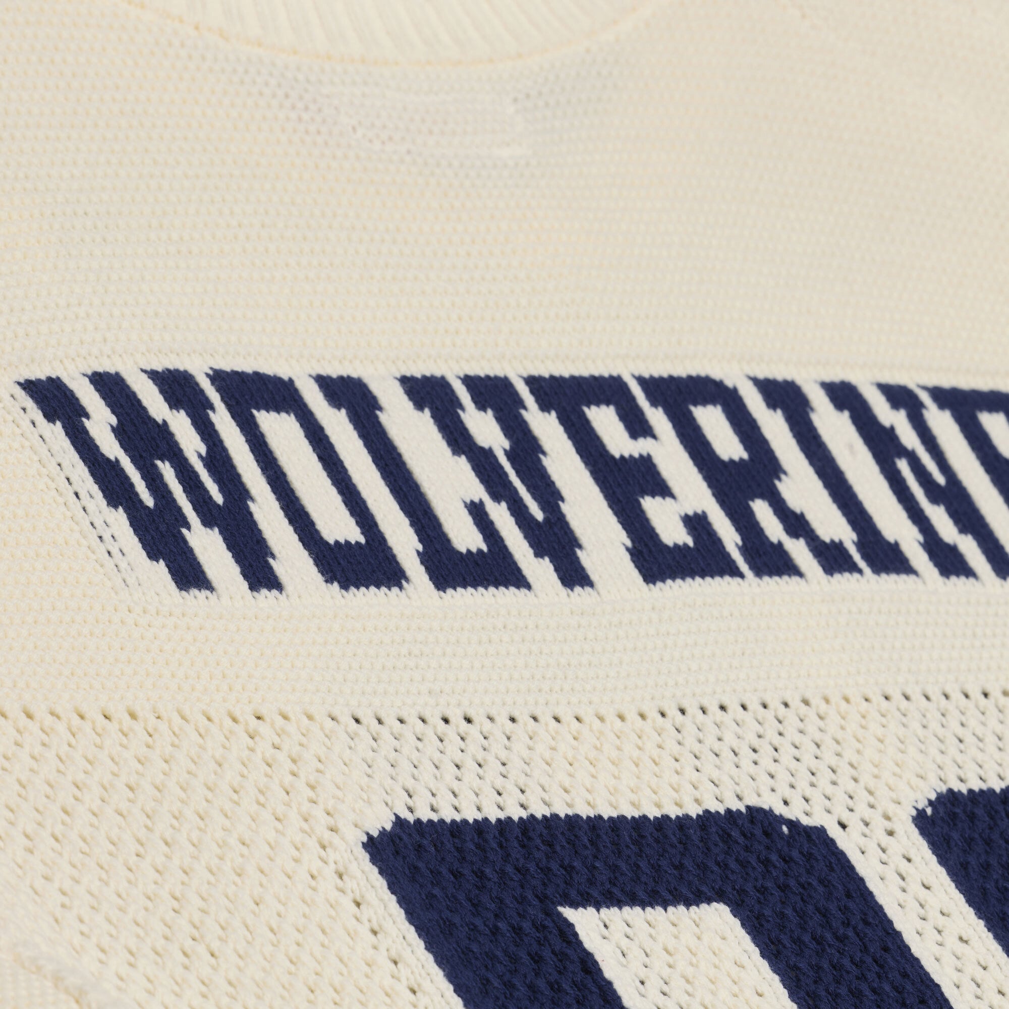 Unisex Mitchell & Ness Cream Michigan Wolverines Retro Roots Sweater Jersey