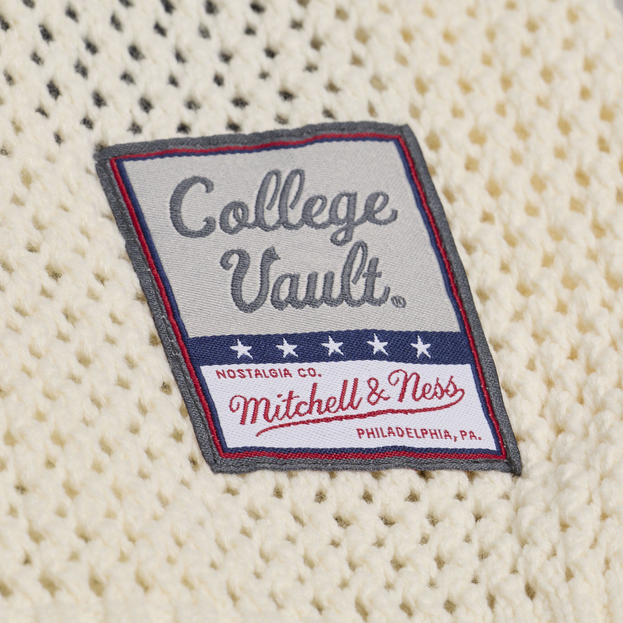 Unisex Mitchell & Ness Cream Michigan Wolverines Retro Roots Sweater Jersey