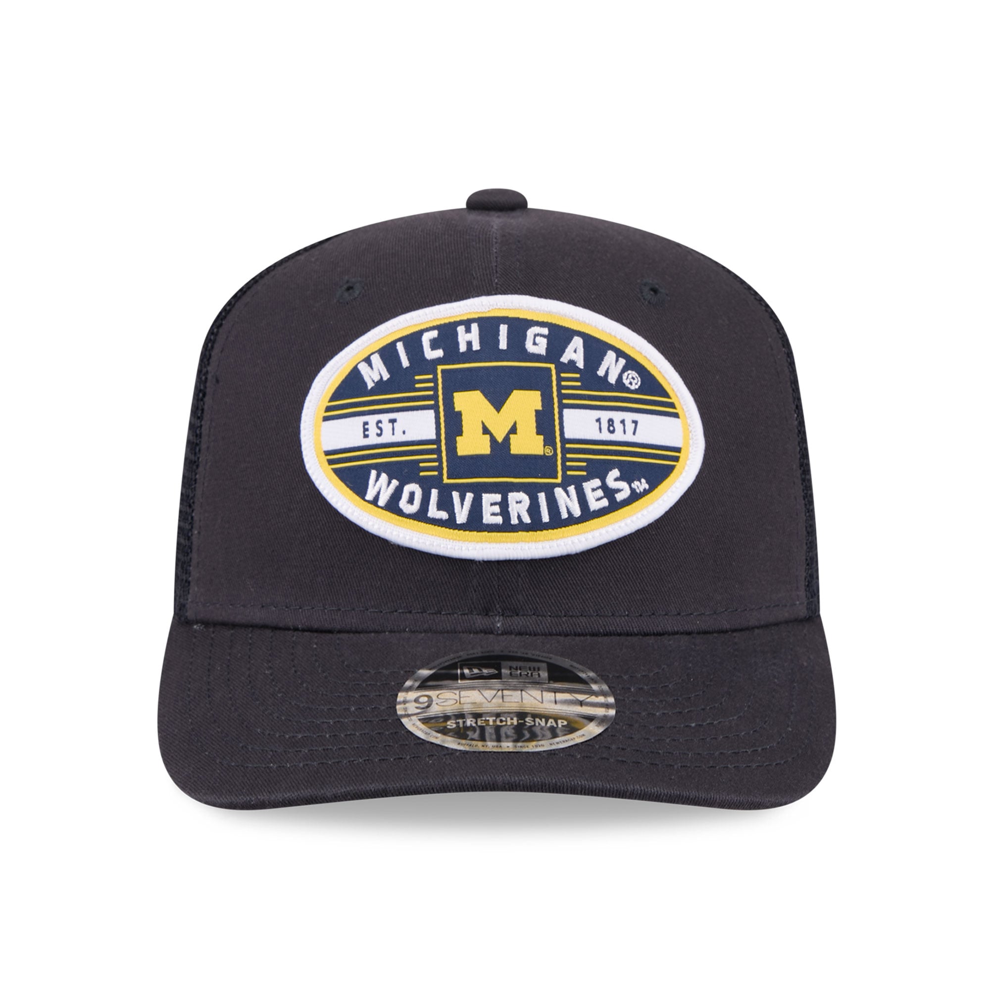 Unisex New Era  Navy Michigan Wolverines Inline Patch 9SEVENTY Trucker Adjustable Hat