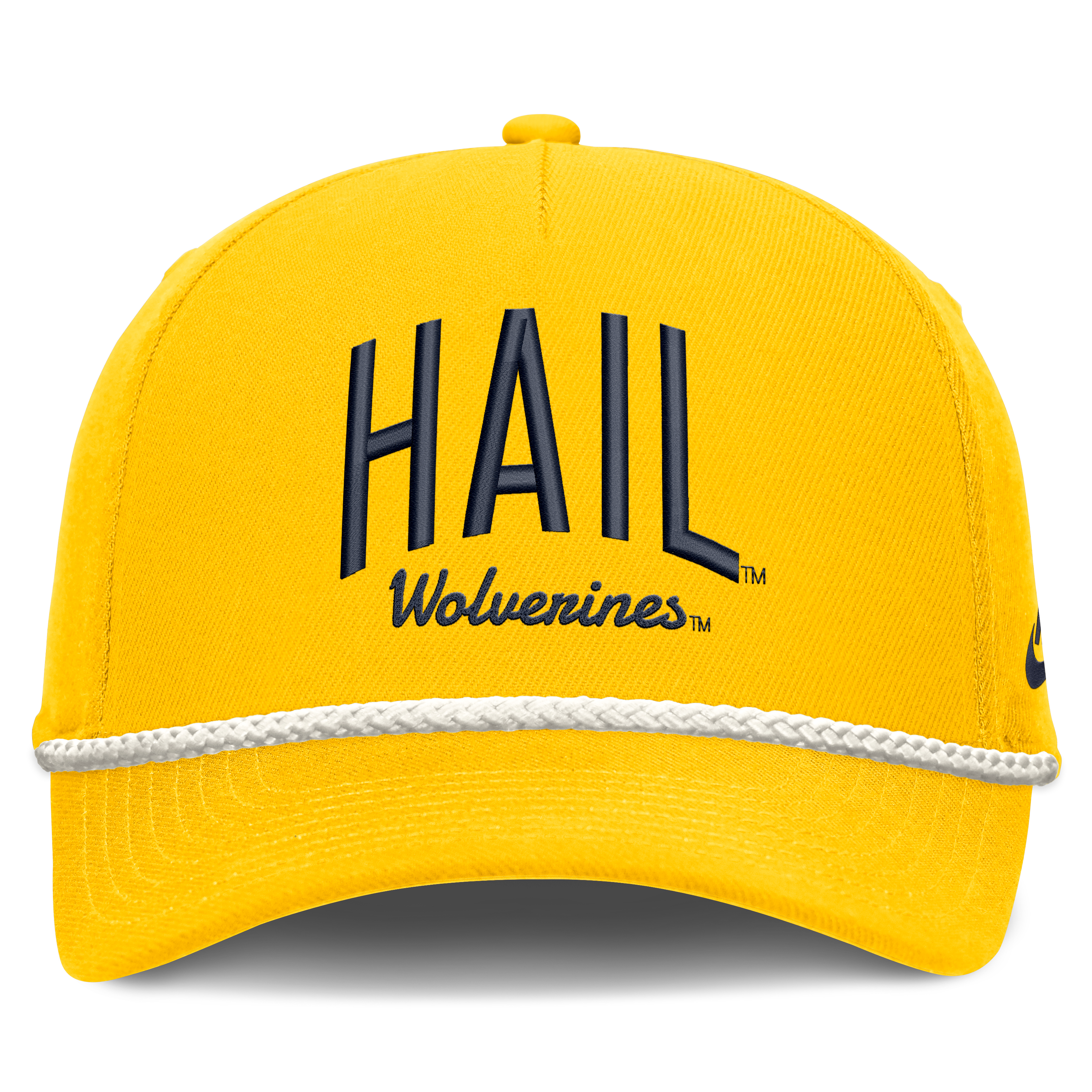 Casquette unisexe Nike Maize Michigan Wolverines à lettres et taille ajustable