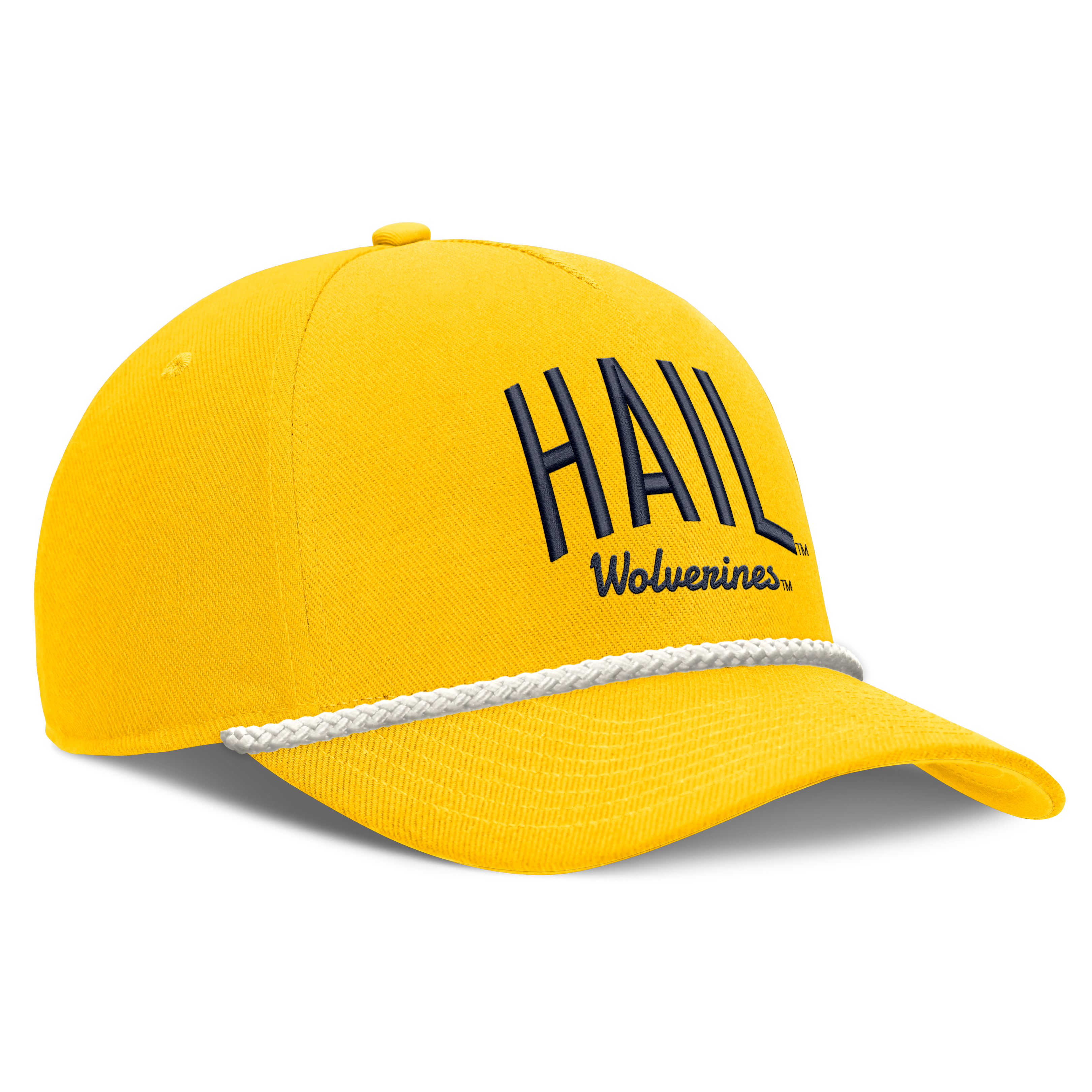 Casquette unisexe Nike Maize Michigan Wolverines à lettres et taille ajustable