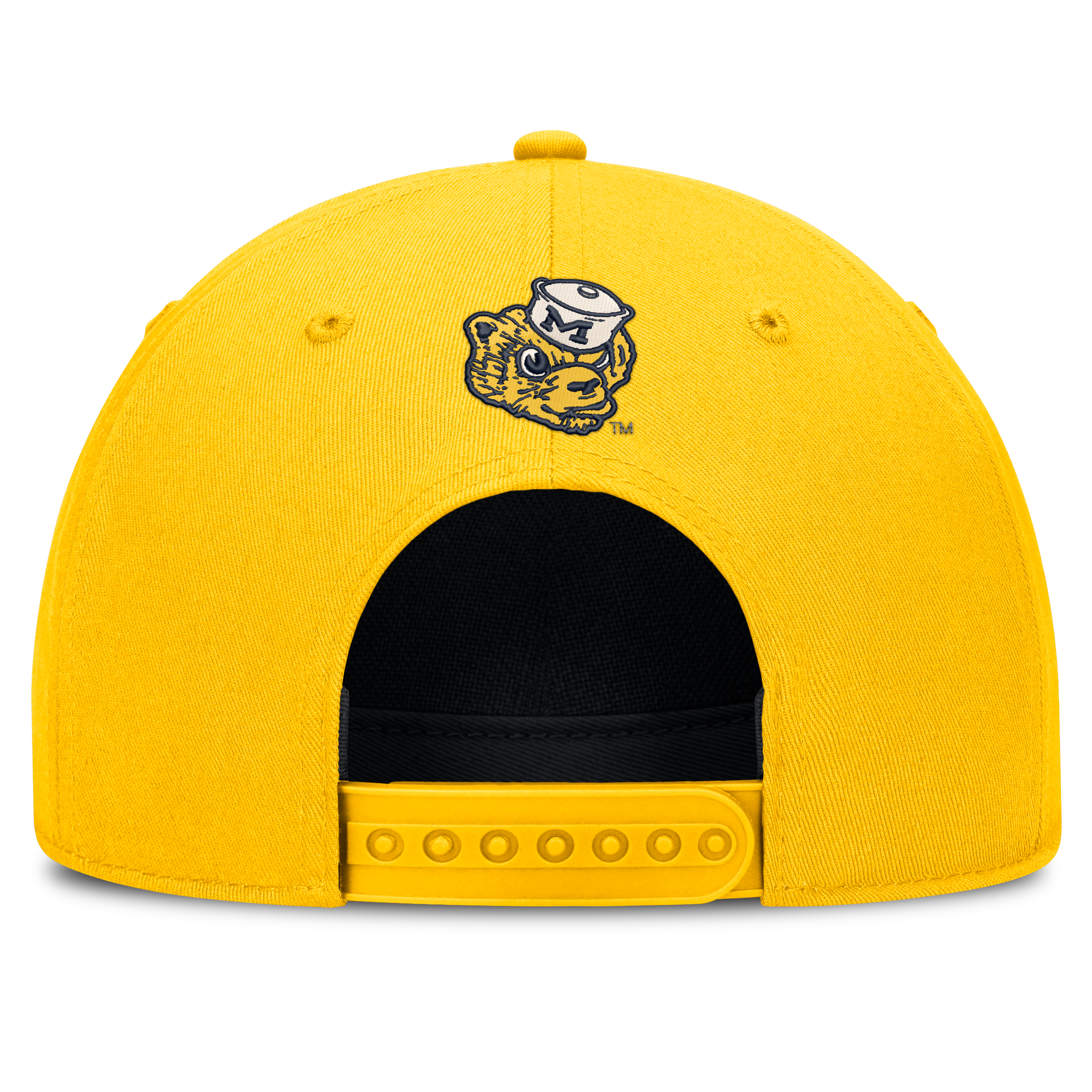 Casquette unisexe Nike Maize Michigan Wolverines à lettres et taille ajustable
