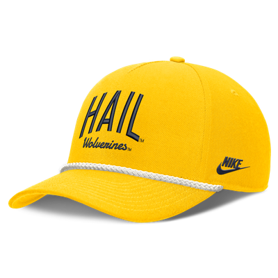 Michigan Wolverines Nike Unisex Letter Rope Rise Adjustable Hat - Maize
