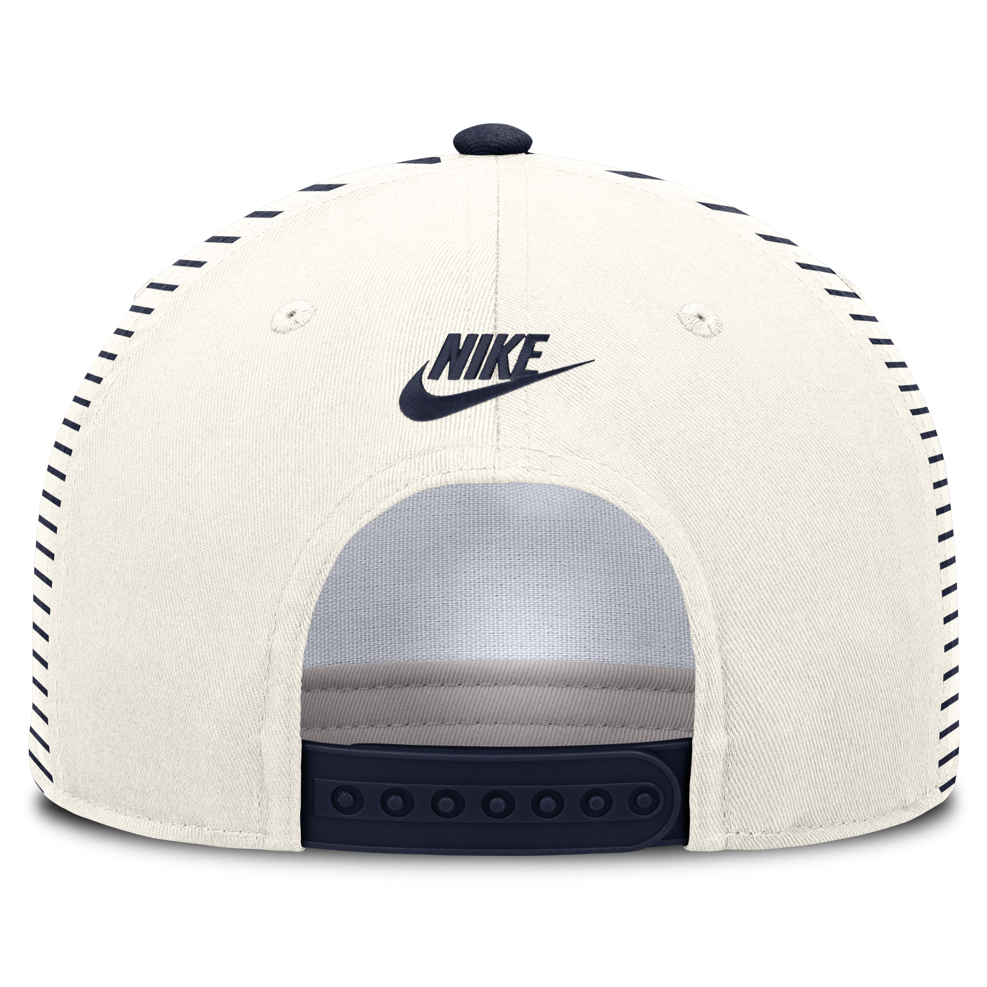 Casquette unisexe Nike blanche/marine Michigan Wolverines Vault à rayures et taille ajustable