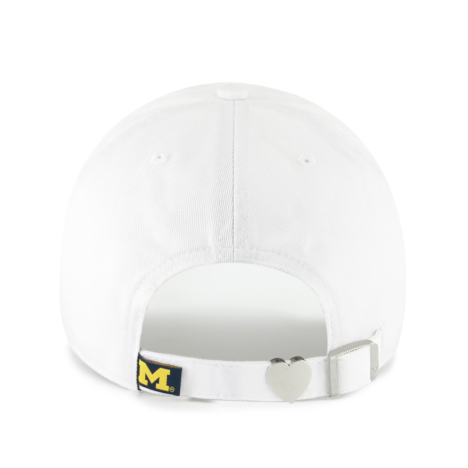 Casquette ajustable « 47 White Michigan Wolverines Trendy Script Clean Up » pour femme