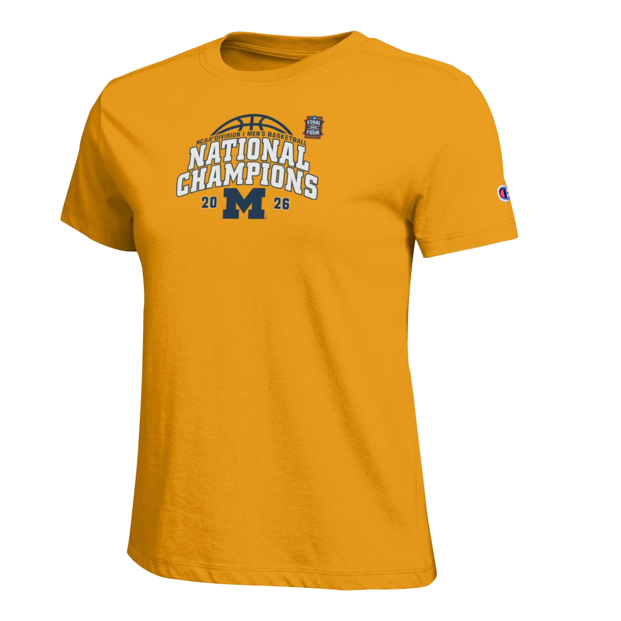 Women's Champion Maize Michigan Wolverines 2026 NCAA Men's Basketball National Champions T-Shirt