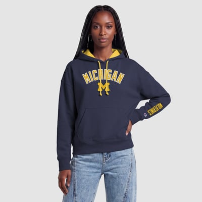  Michigan Wolverines Champion Women's Hoodie - Navy