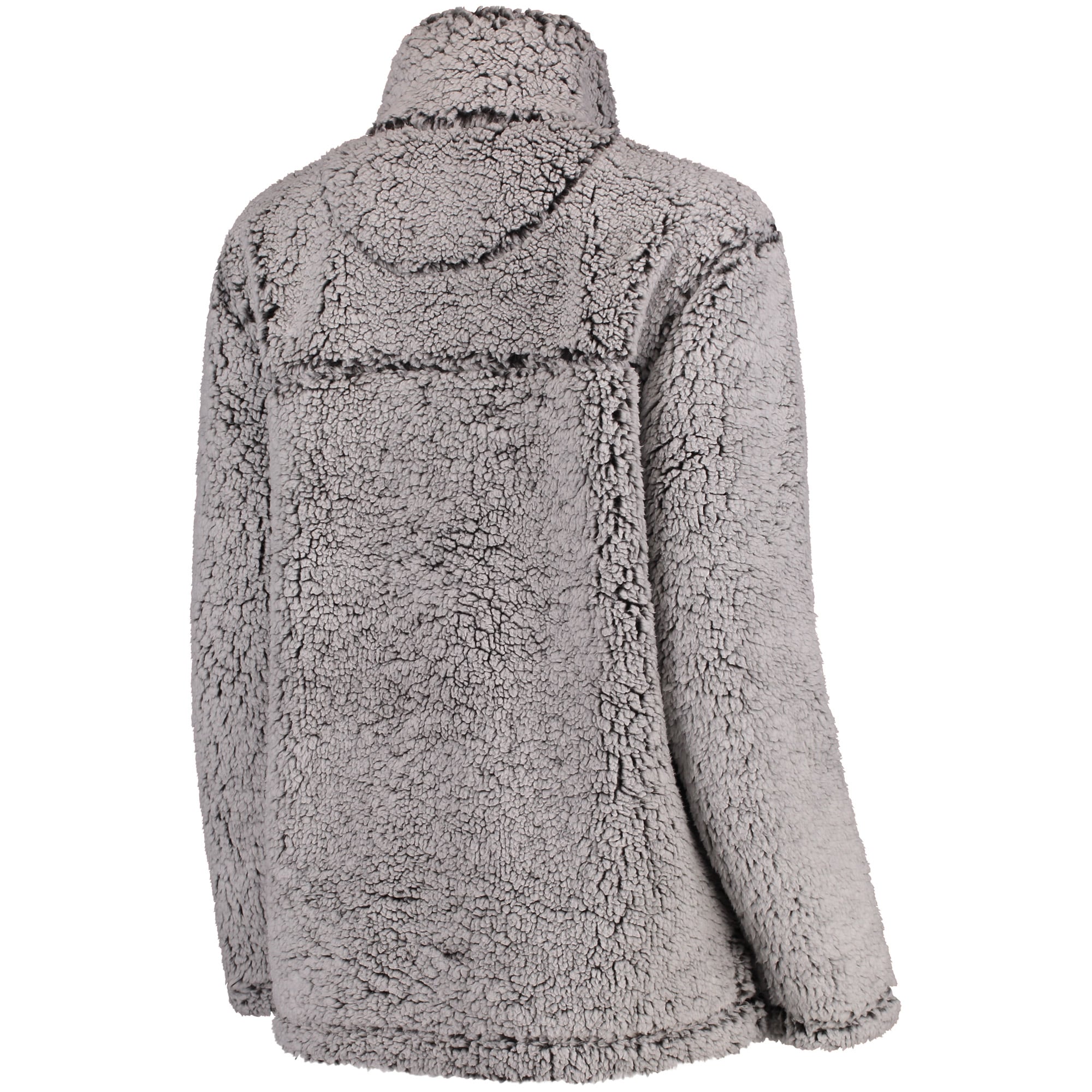 Women's Gray Michigan Wolverines Sherpa Super Soft Quarter-Zip