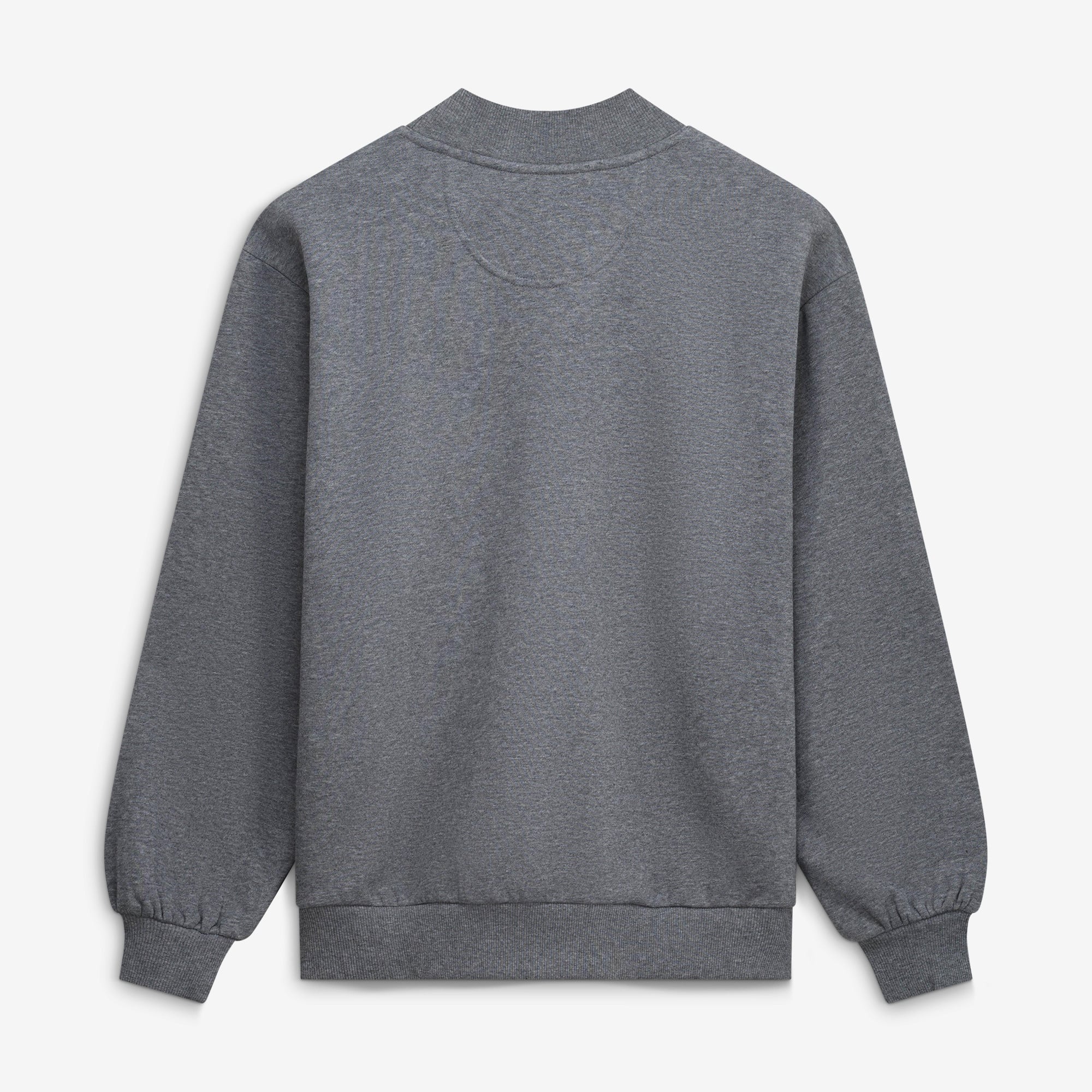Women's Heather Gray Michigan Wolverines Monroe Mock Neck Sweatshirt