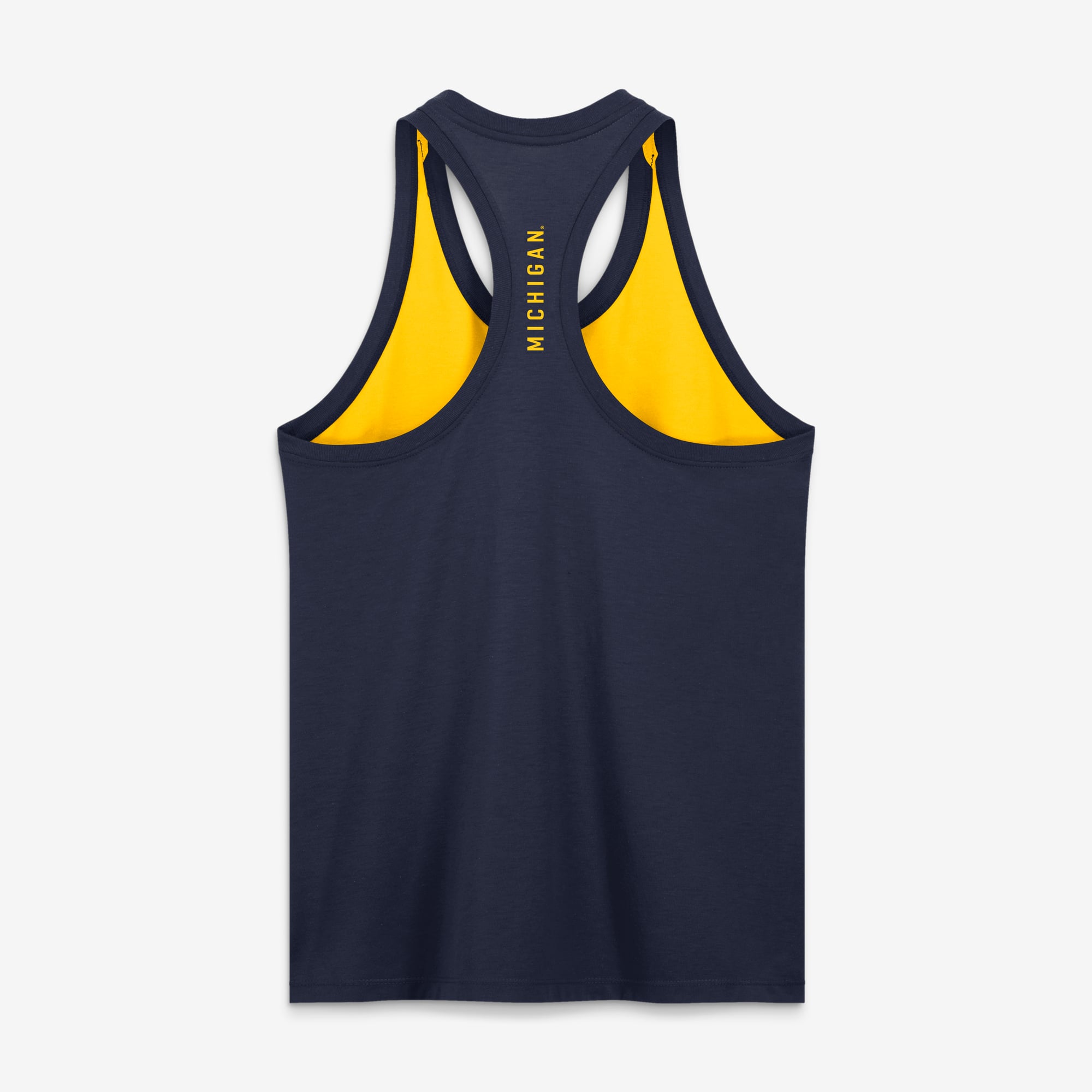 Débardeur dos nageur Jordan Brand Maize/Navy Michigan Wolverines Tri-Blend Dri-FIT pour femme
