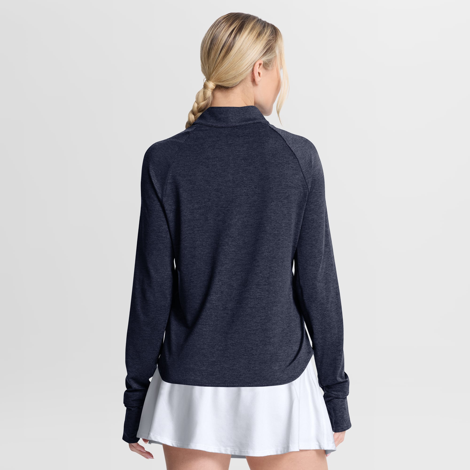 Women's Jordan Brand Navy Michigan Wolverines Swift Dri-FIT Half-Zip Pullover