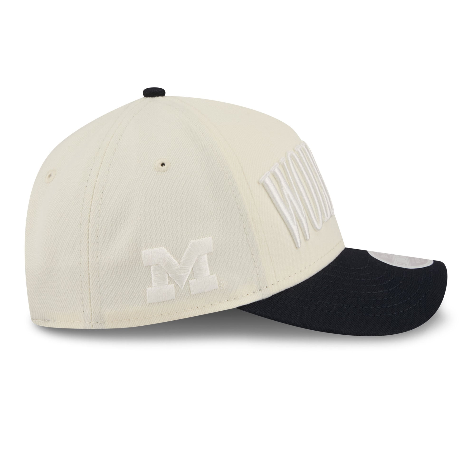 Casquette ajustable New Era 9FORTY A-Frame pour femme, blanche et marine, Michigan Wolverines