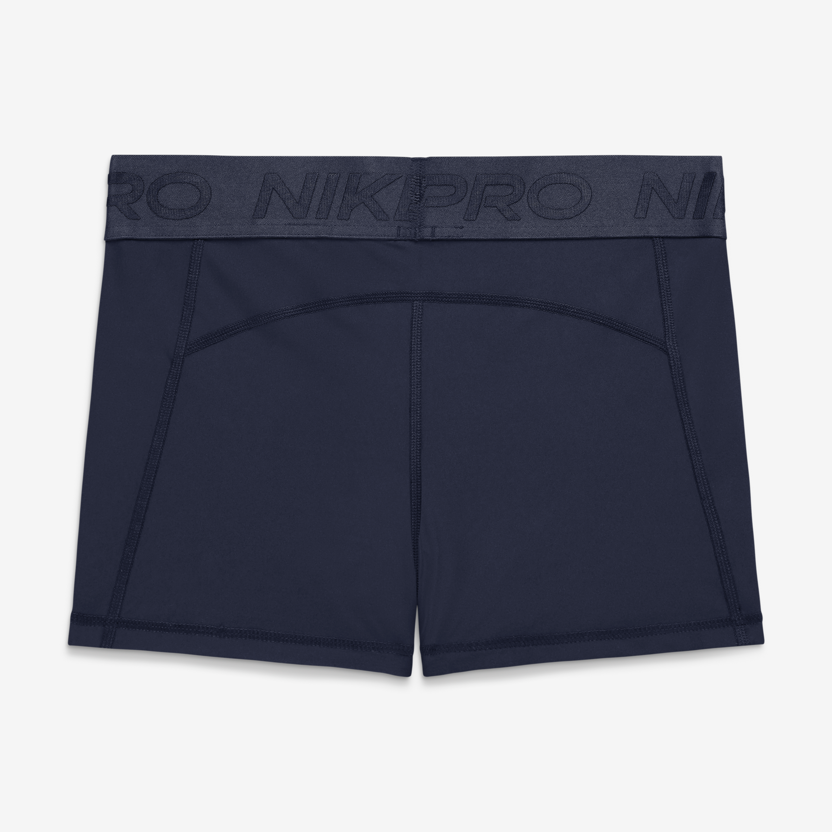 Women's Nike Navy Michigan Wolverines Pro Dri-FIT Mid-Rise Shorts