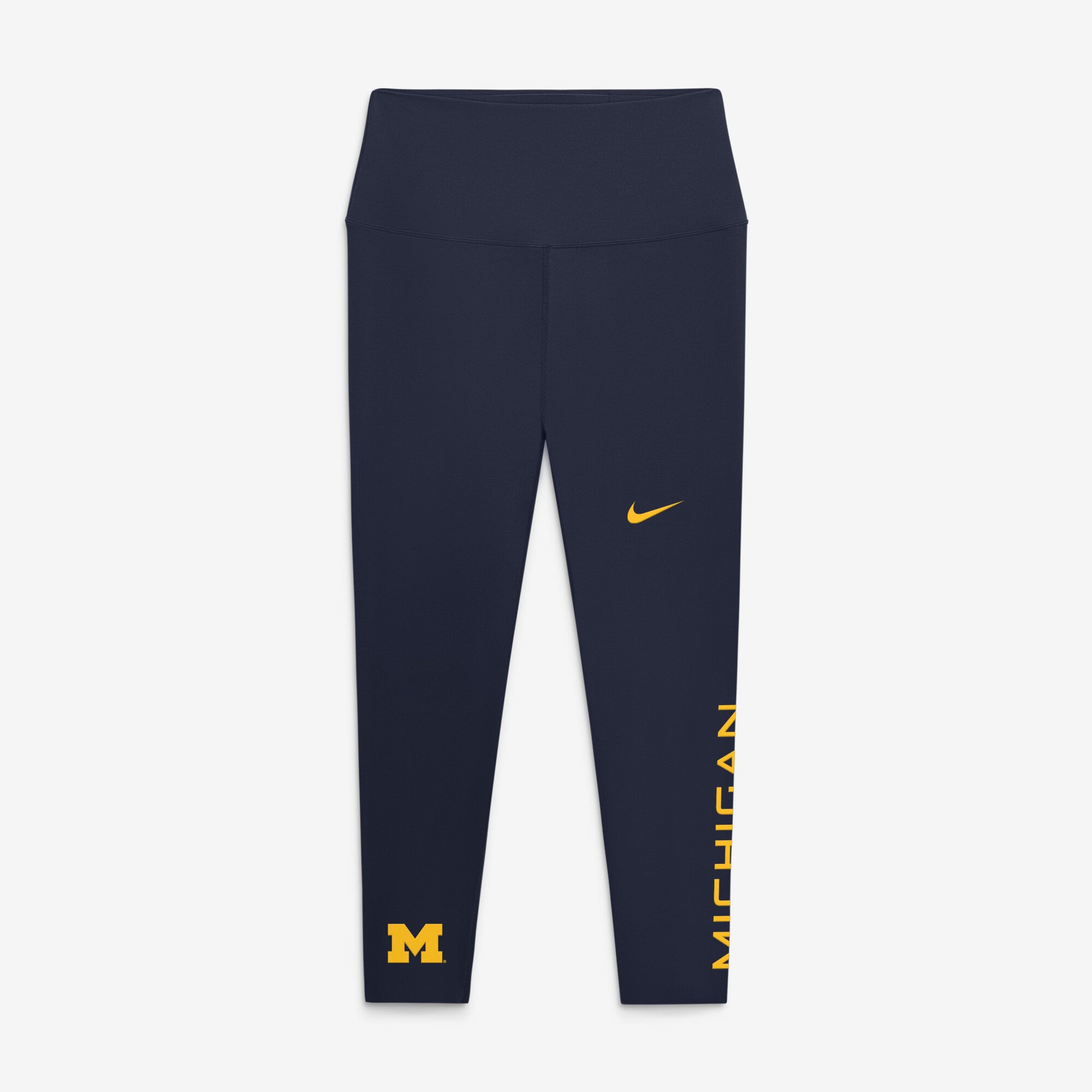 Leggings 7/8 Nike pour femme, bleu marine, Michigan Wolverines Zenvy, taille haute, technologie Dri-FIT