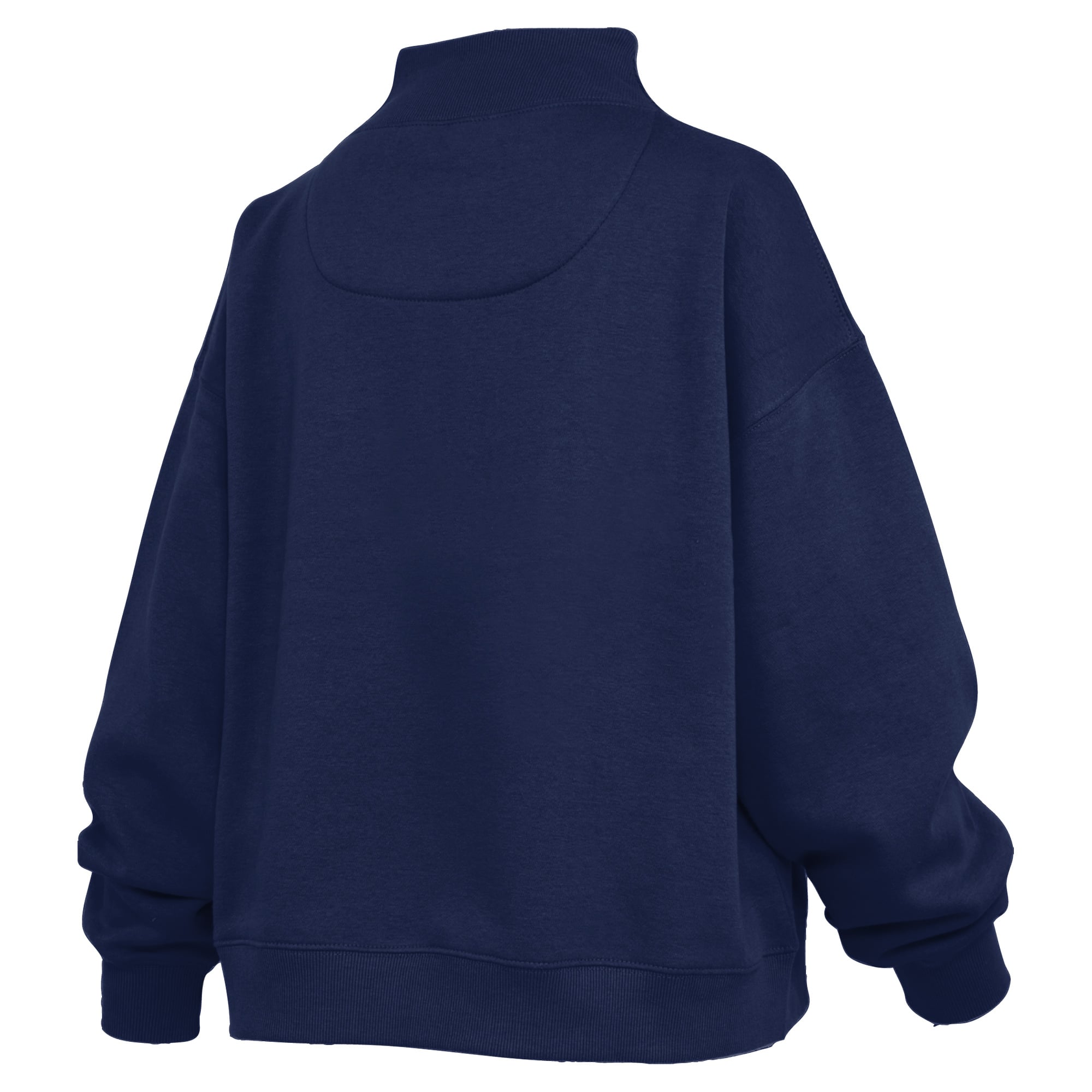 Sweat-shirt à col montant oversize en polaire avec slogan, bleu marine, Michigan Wolverines, pour femme, Pressbox
