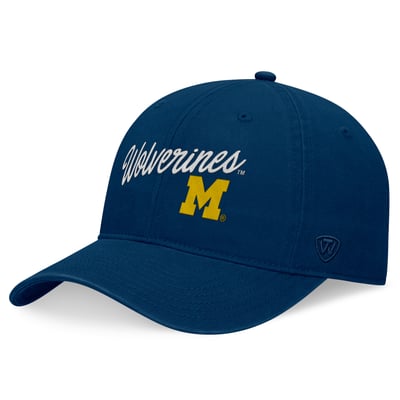 Michigan Wolverines Top of the World Women's Heritage CeeCee Adjustable Hat - Navy