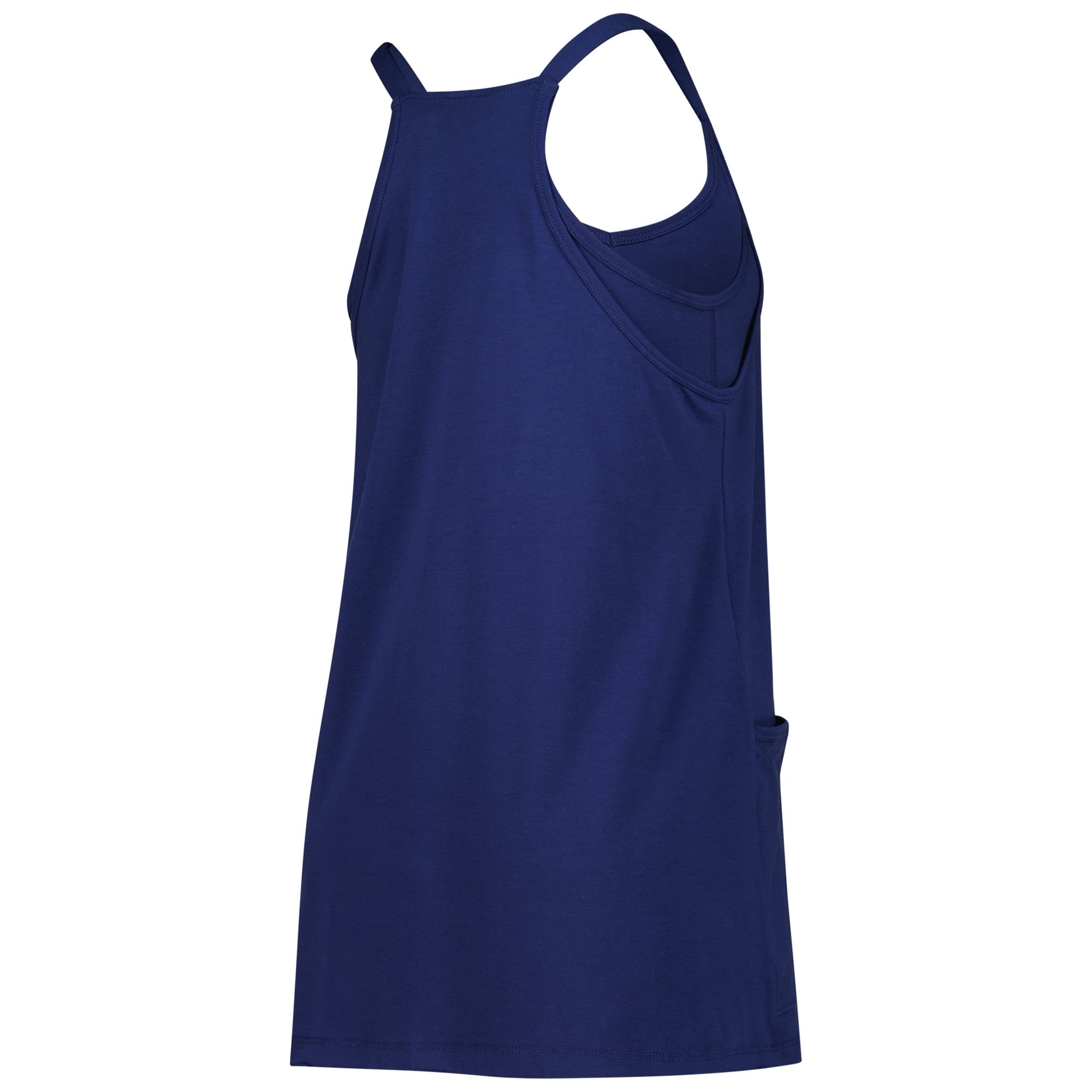 Robe-jupe-short ZooZatz bleu marine pour femme, motif Michigan Wolverines, en mélange de trois tissus et poches.