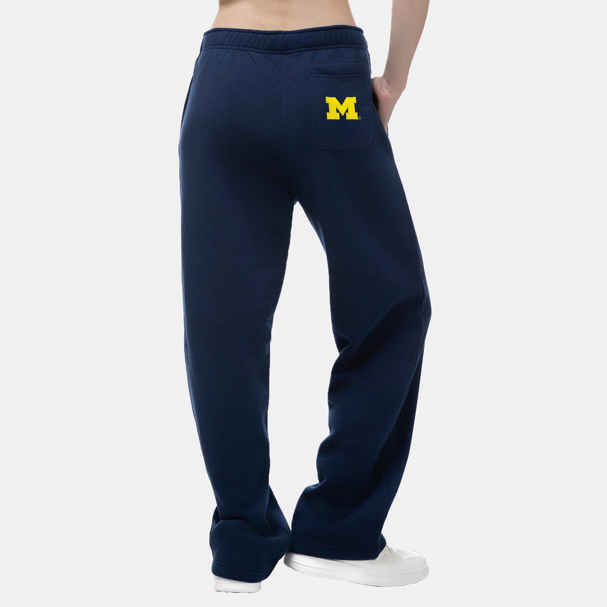 Women's ZooZatz Navy Michigan Wolverines Wordmark Fleece Sweatpants