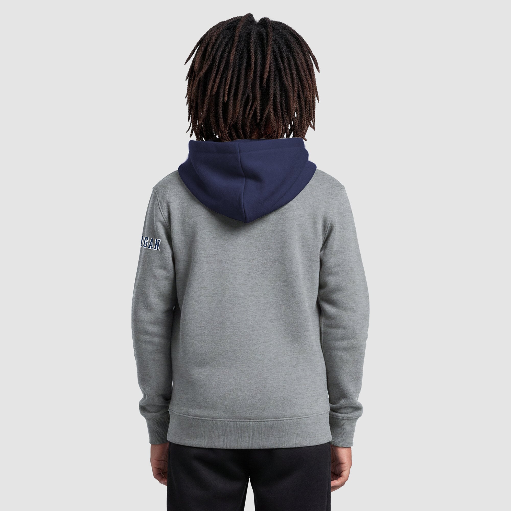 Youth Champion Heather Gray Michigan Wolverines Fleece Hoodie