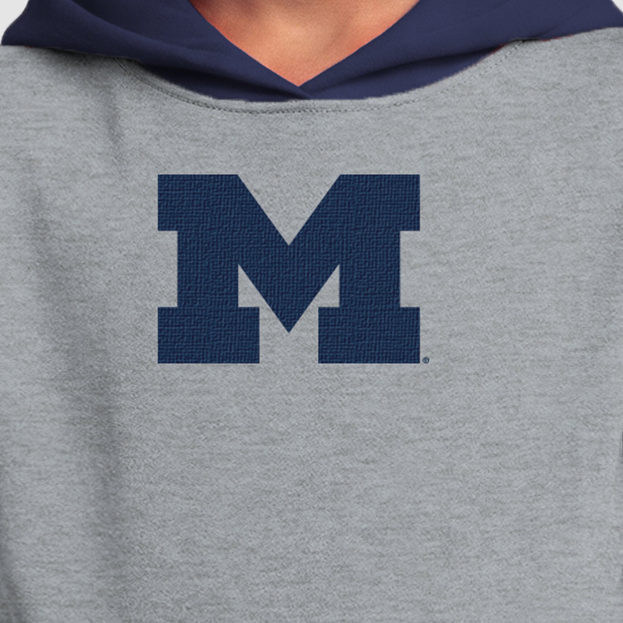 Youth Champion Heather Gray Michigan Wolverines Fleece Hoodie