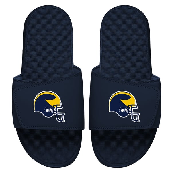 Michigan Wolverines ISlide Youth Helmet Logo Slides - Navy display picture 1