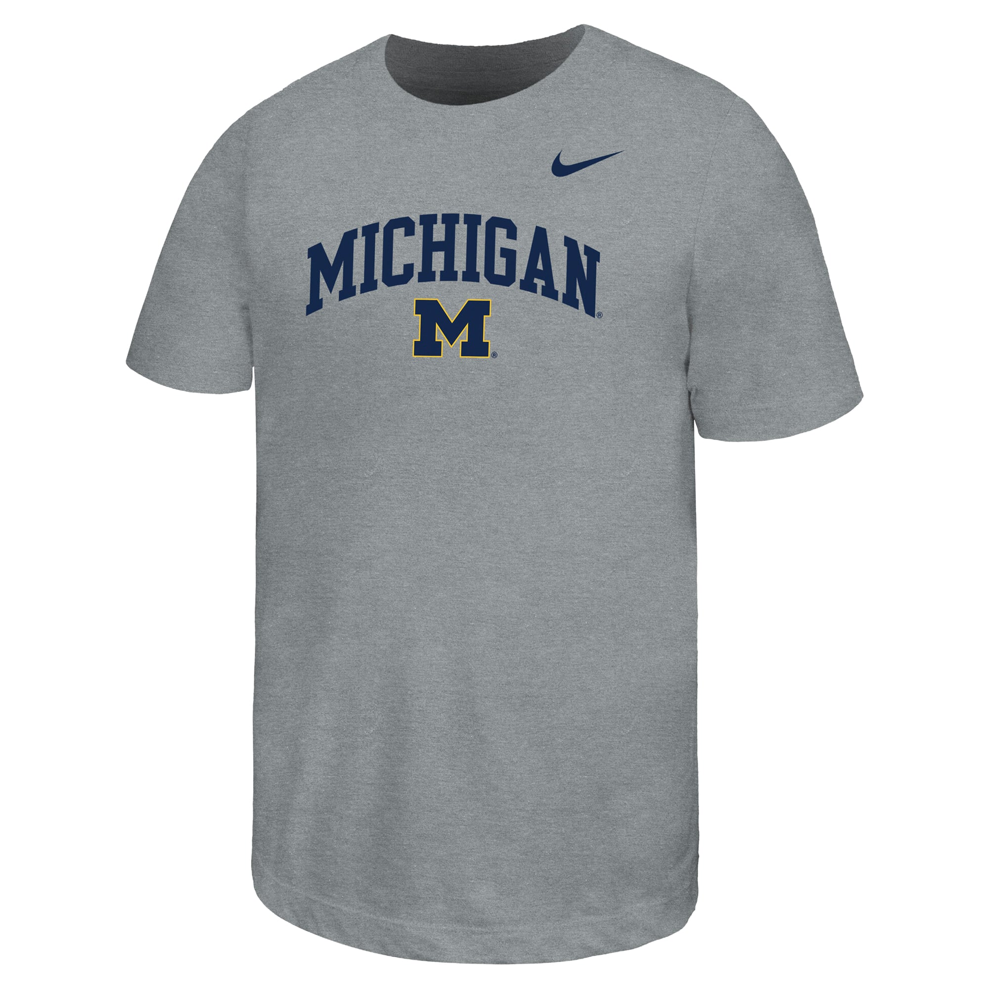 Youth Nike Gray Michigan Wolverines Arched Name Drop T-Shirt