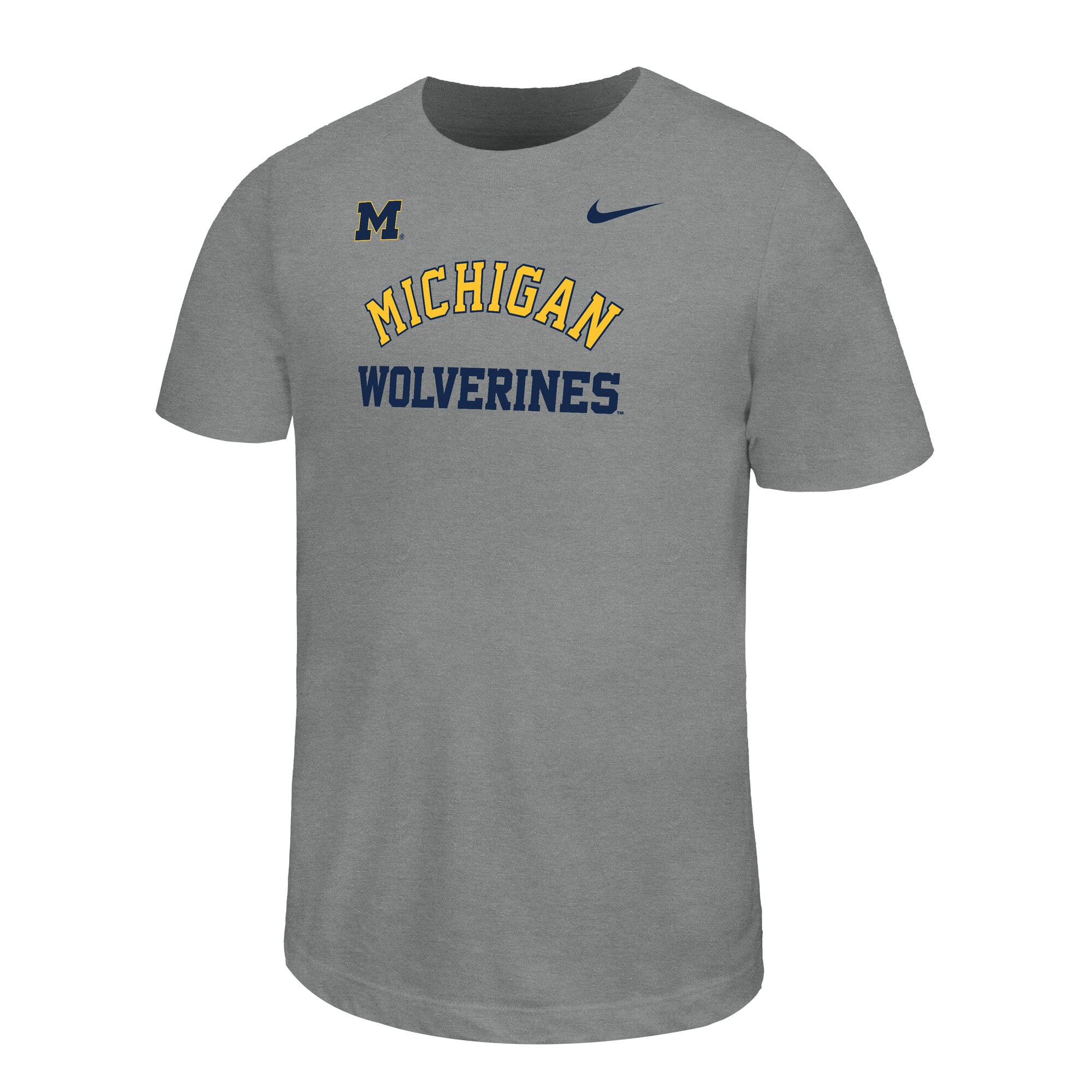T-shirt Nike Legend Dri-FIT gris chiné pour enfant, Michigan Wolverines