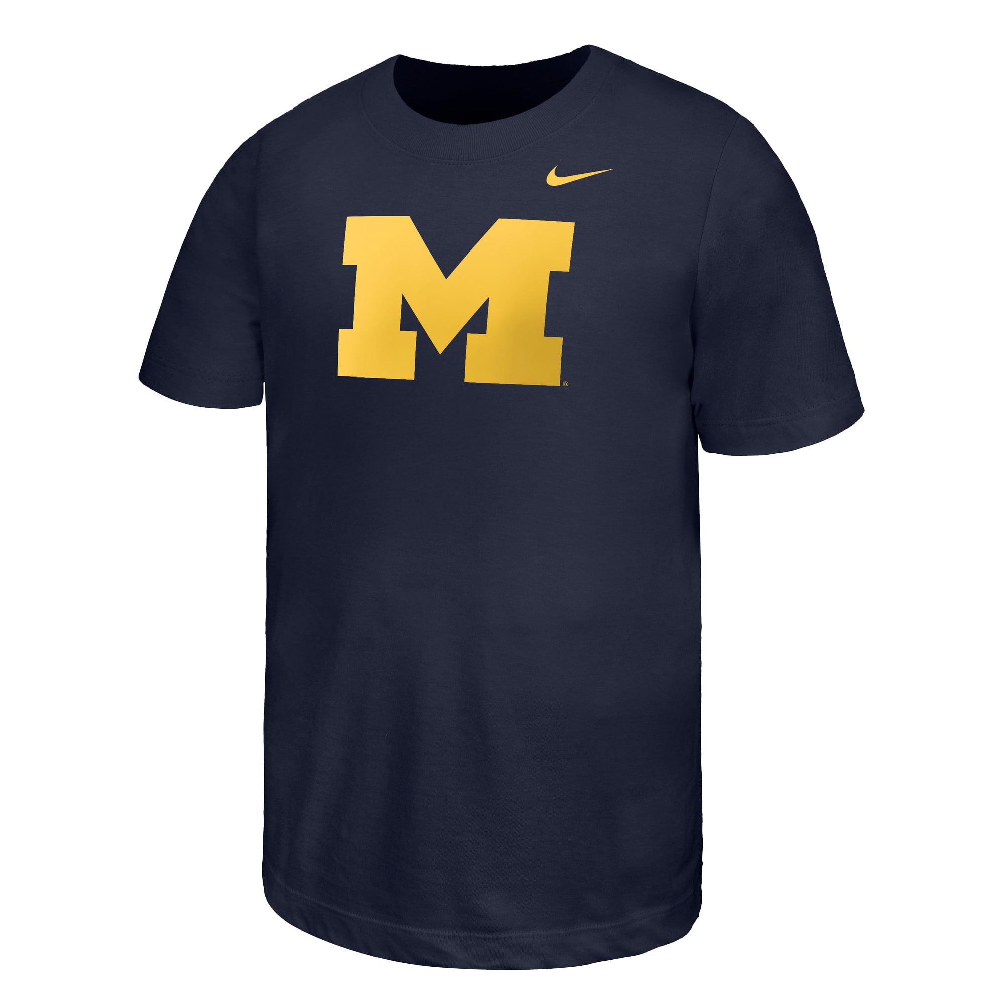 T-shirt Nike bleu marine pour enfant avec logo des Michigan Wolverines