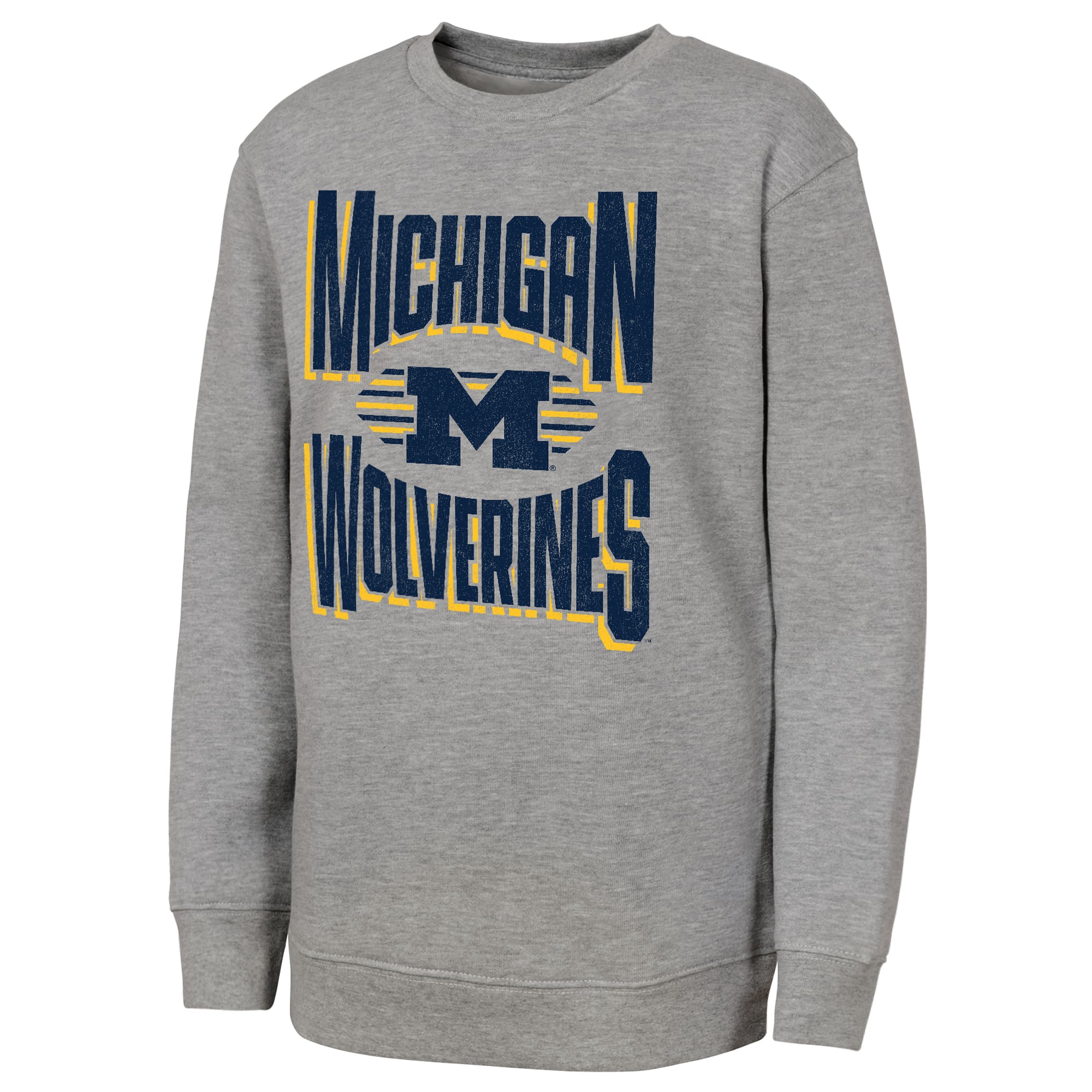 Sweat-shirt gris Jet Stream des Michigan Wolverines pour jeunes de la marque Outerstuff
