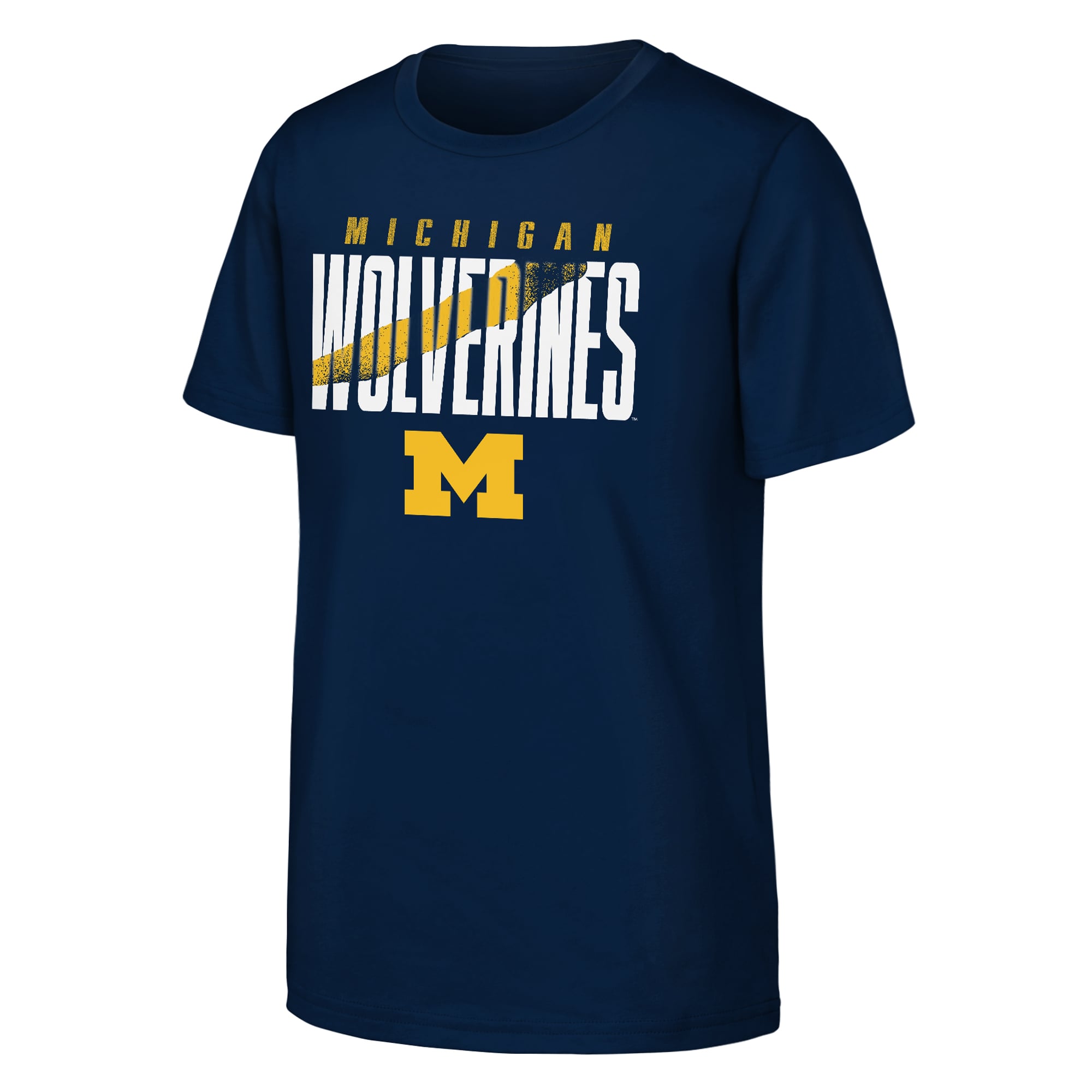 T-shirt à découpes bleu marine Outerstuff pour jeunes Michigan Wolverines