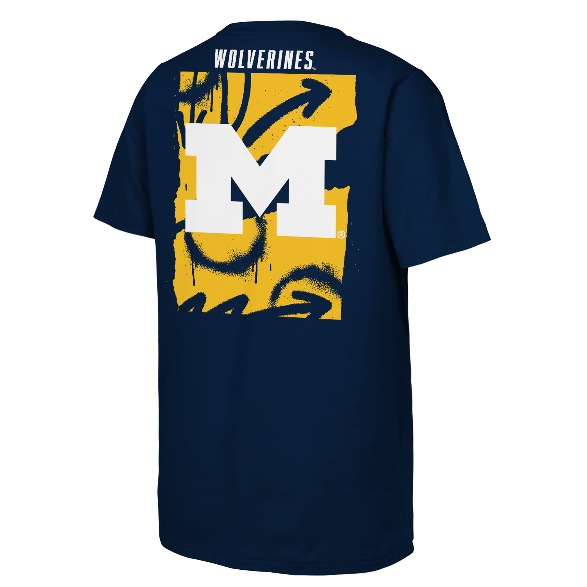T-shirt à découpes bleu marine Outerstuff pour jeunes Michigan Wolverines