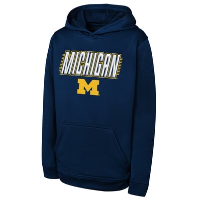 Michigan Wolverines Outerstuff Youth Sack Party Performance Hoodie - Navy