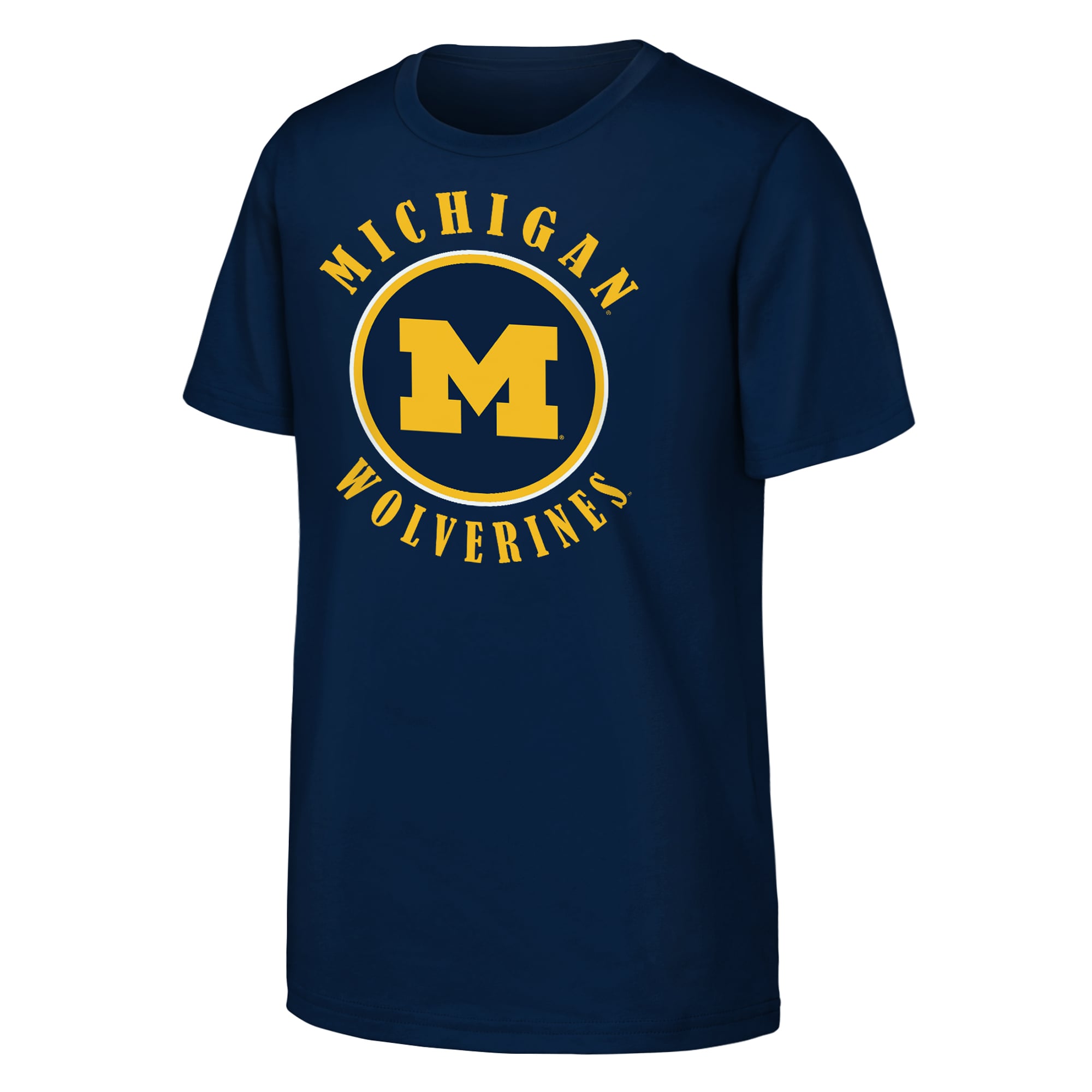 T-shirt Outerstuff bleu marine pour jeunes, motif supporter des Wolverines du Michigan.