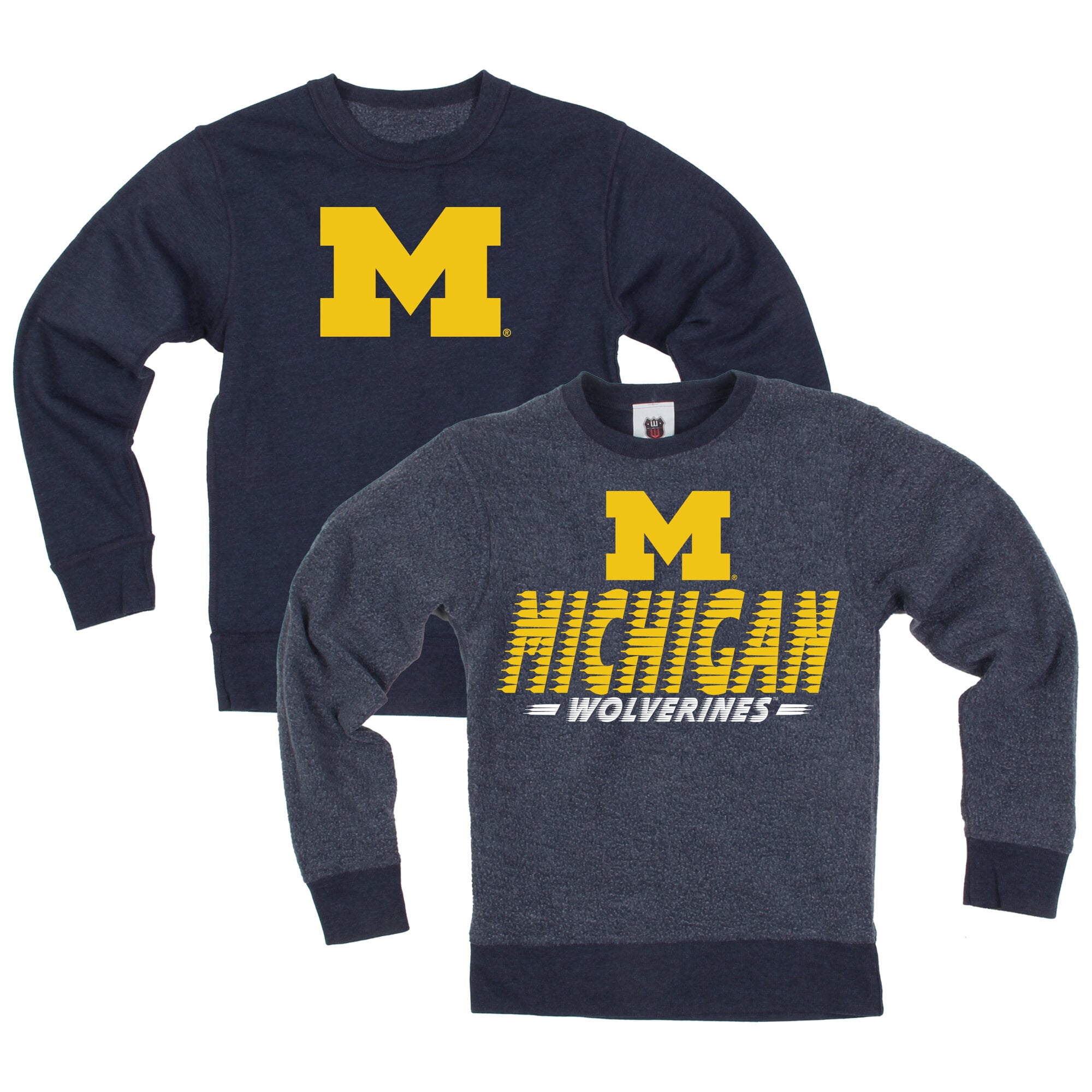 Sweat-shirt réversible Wes & Willy bleu marine Michigan Wolverines pour jeunes
