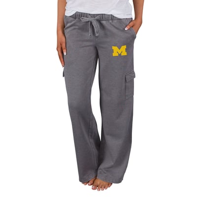 Michigan Concepts Sport Women's Trackside Wide Leg Cargo Pants - Charcoal