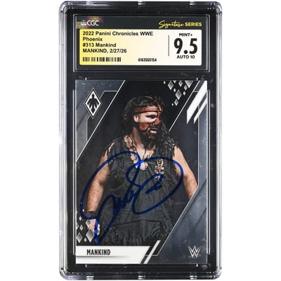 Mick Foley WWE Autographed 2022 Panini Chronicles WWE Phoenix #313 CGC Authenticated 9.5/10 Card