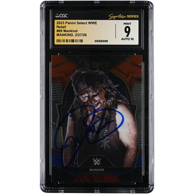 Mick Foley WWE Autographed 2023 Panini Select WWE Retail #89 CGC Authenticated 9/10 Card