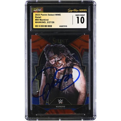 Mick Foley WWE Autographed 2023 Panini Select WWE Retail #89 CGC Authenticated GEM MINT 10 Card