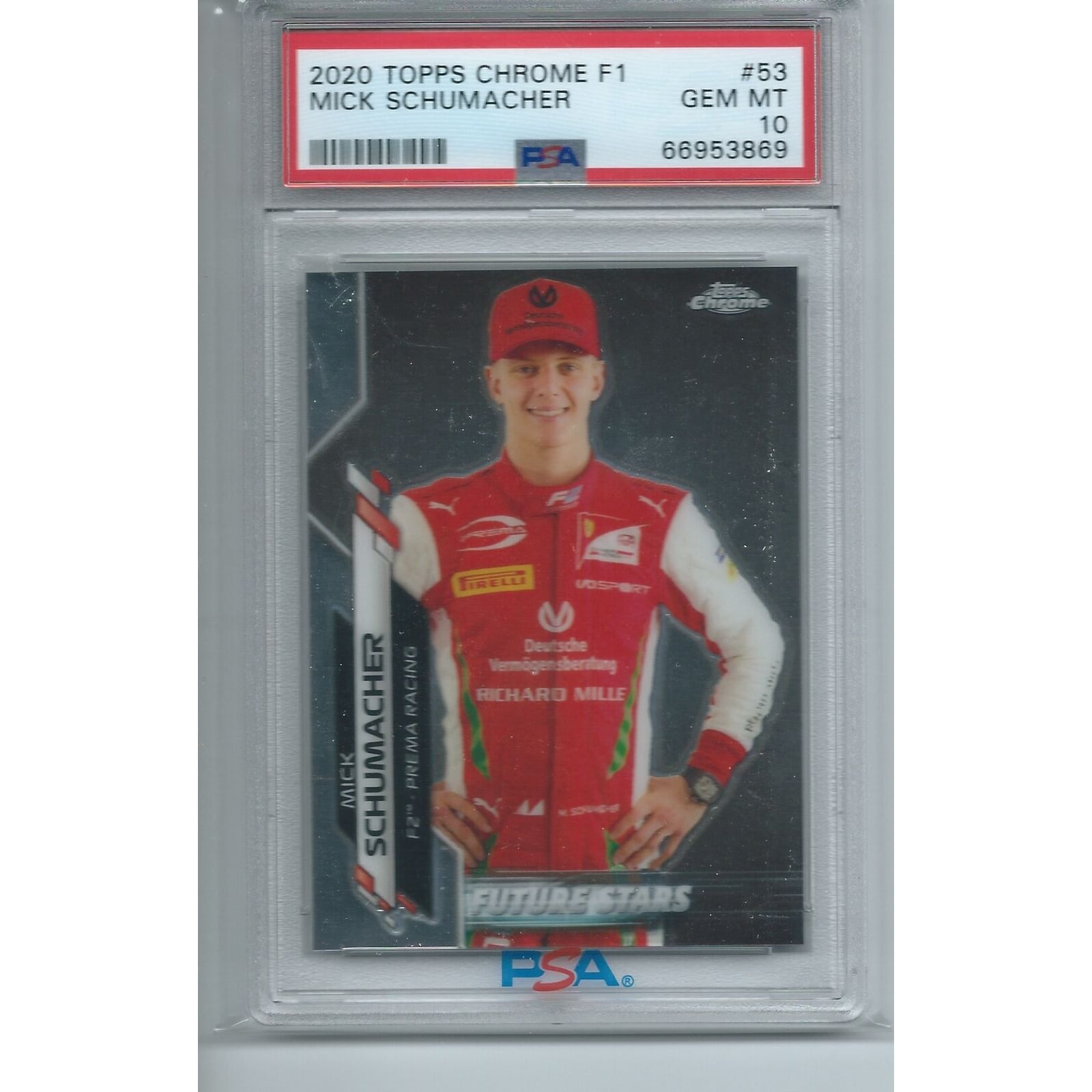 Mick Schumacher 2020 Topps Chrome Formula 1 F1 Future Stars #53 