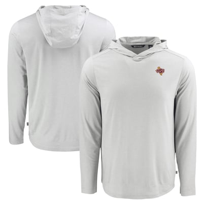 Midwestern State Mustangs Cutter & Buck Coastline Epic Comfort Eco Recycled Long Sleeve Hoodie T-Shirt - Gray
