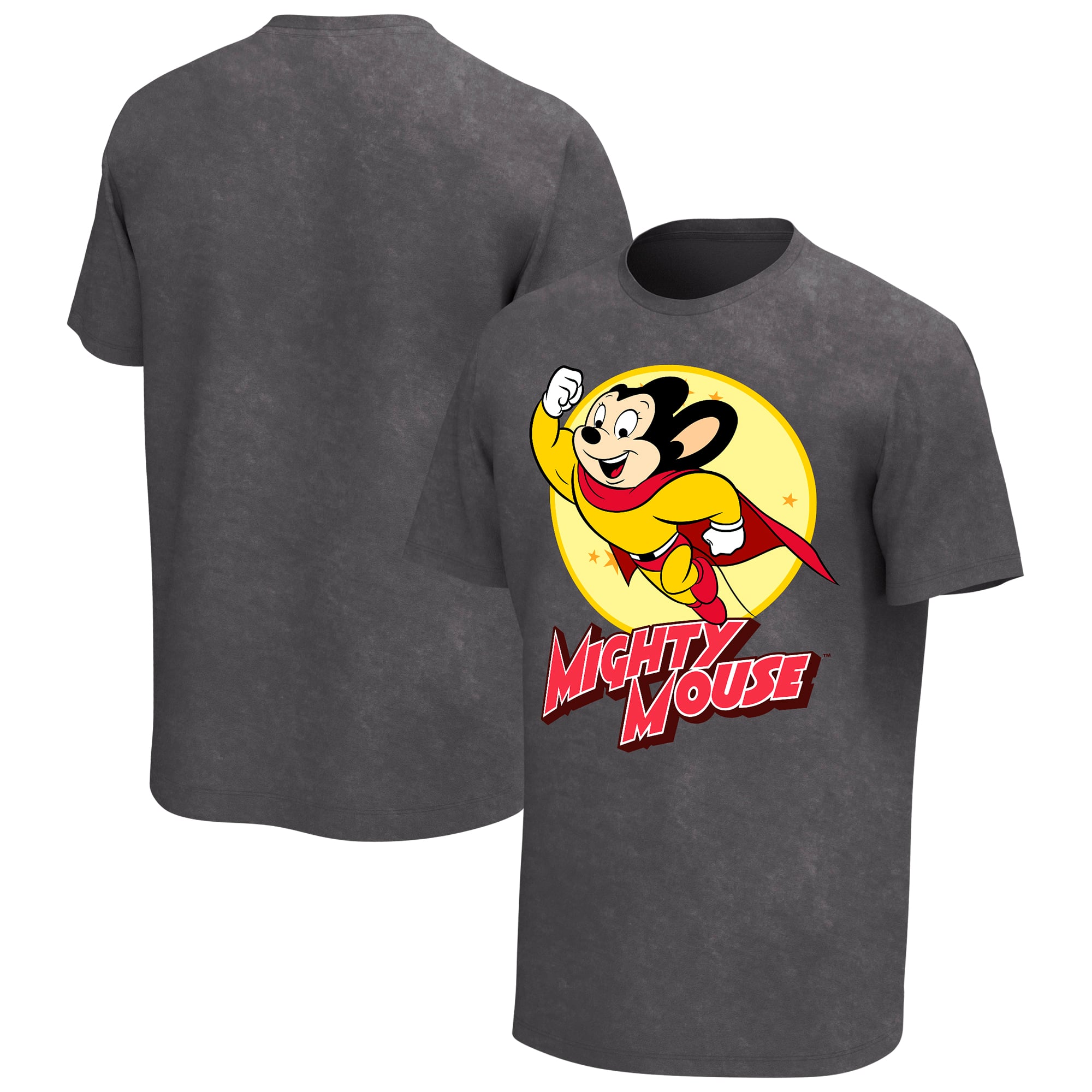 Mighty Mouse Washed Graphic T-Shirt - Black