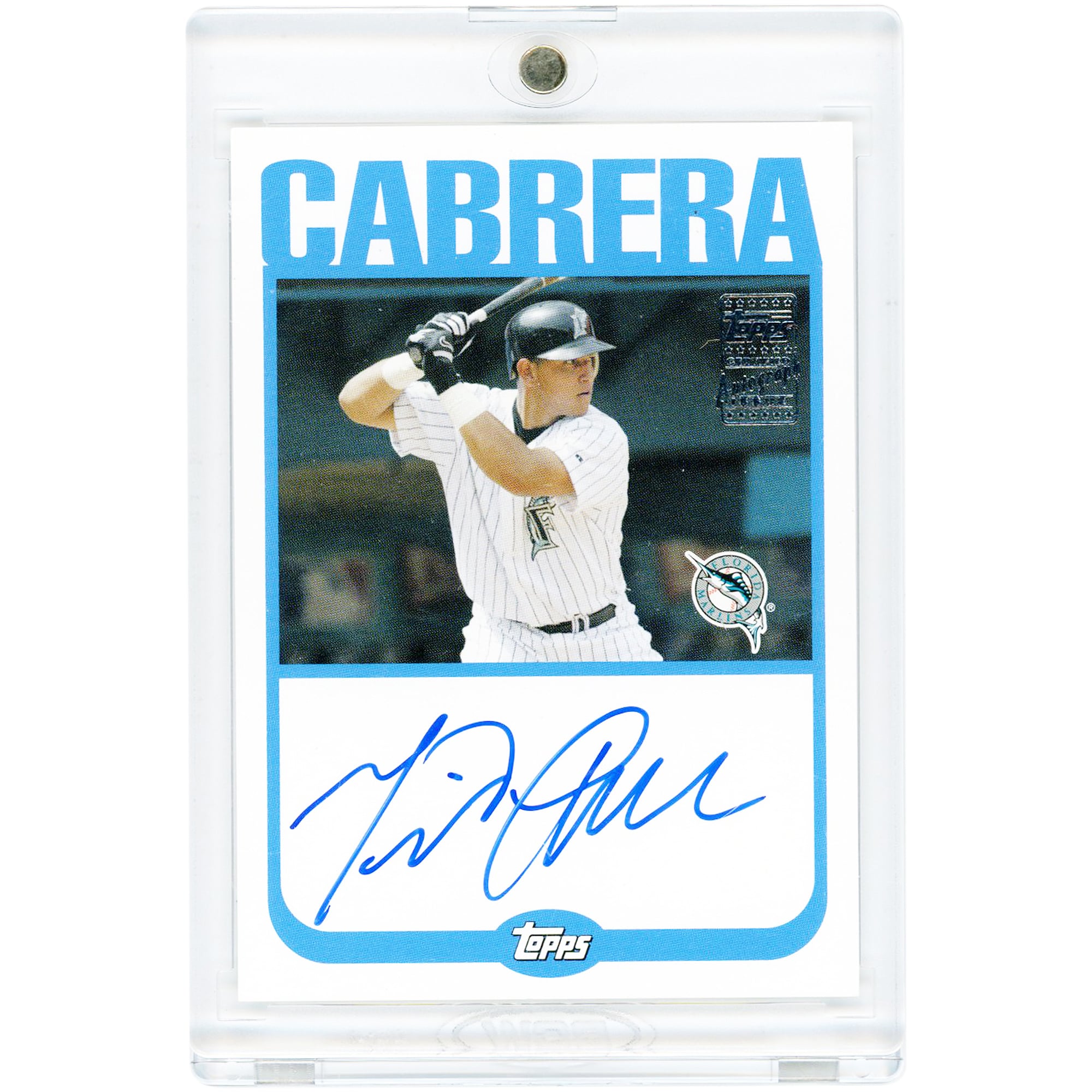 Carte Topps 2004 autographiée de Miguel Cabrera (Florida Marlins) #TA-MC