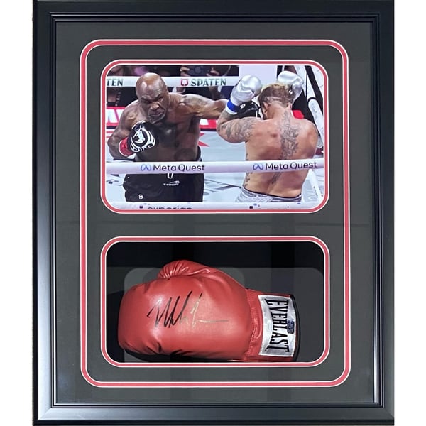 Mike Tyson Signed Autographed Red Boxing Glove JSA & Mike Tyson Holo
