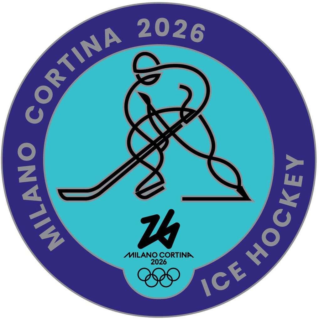 Milano Cortina 2026 Olympics Pictogram Ice Hockey Metal Pin