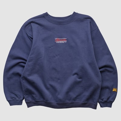 Millersville Marauders Cotton Exchange 90s Pullover Sweatshirt - Navy - M by Fanatics Real Vintage