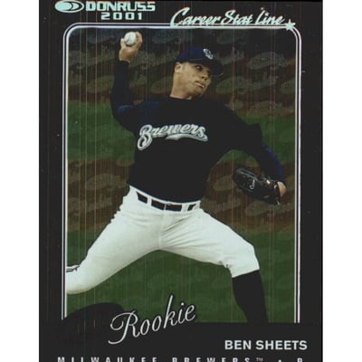 2001 Donruss Stat Line Career #159 Ben Sheets RR/159