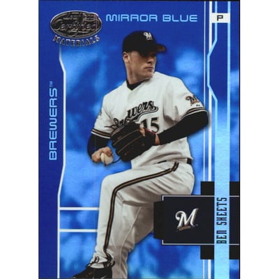 2003 Leaf Certified Materials Mirror Blue #95 Ben Sheets