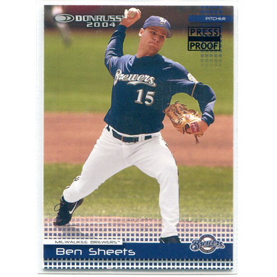 2004 Donruss Press Proofs Black #295 Ben Sheets