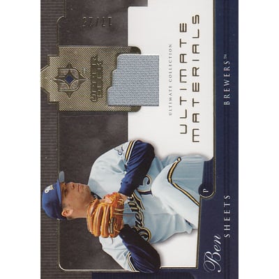 2005 Ultimate Collection Materials #BS Ben Sheets Jsy