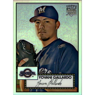 2007 Topps '52 Chrome Refractors #91 Yovani Gallardo